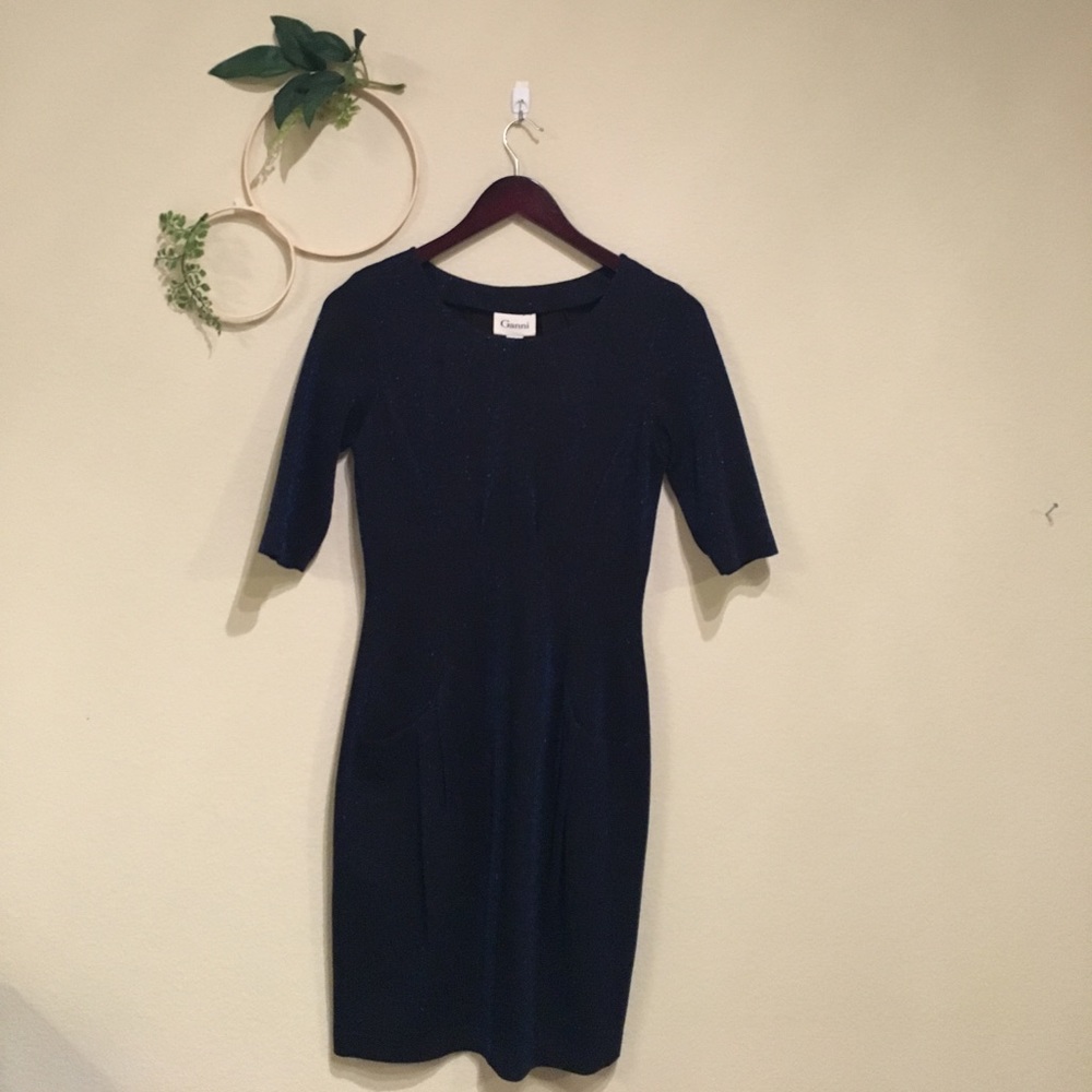 Anthropologie Midnight Blue Dress