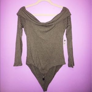 NEW Charlotte Russe Off-The-Shoulder Bodysuit