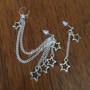 Starry Dangle Ear Cuff Earrings Set