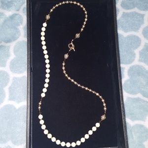 Premier Designs Retired Pearl and Gem Necklace