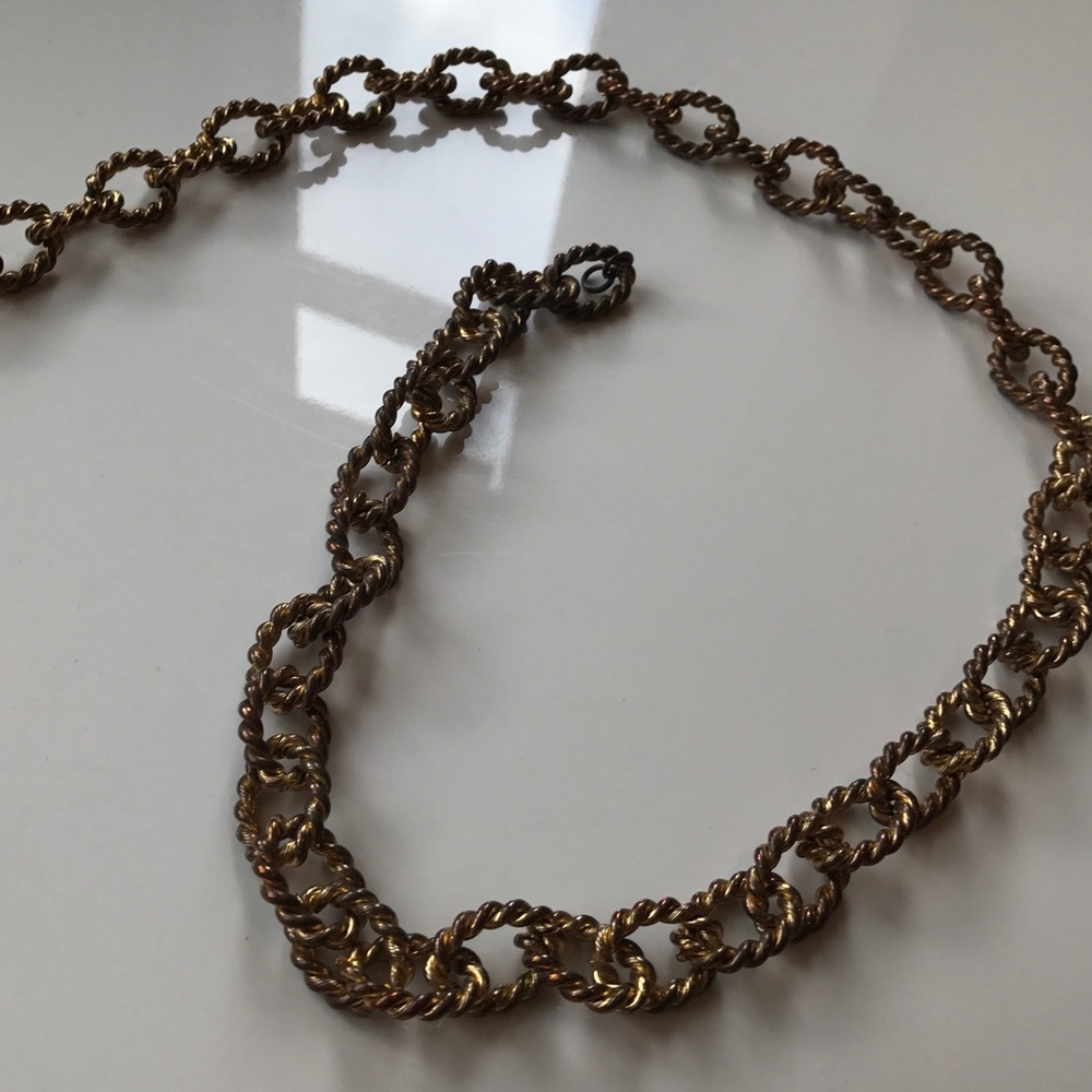 Kenneth Jay Lane Knotted Rope Chain Gold Necklace - Picture 3 of 7