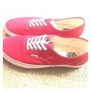 Red & white Classic lace-up Vans