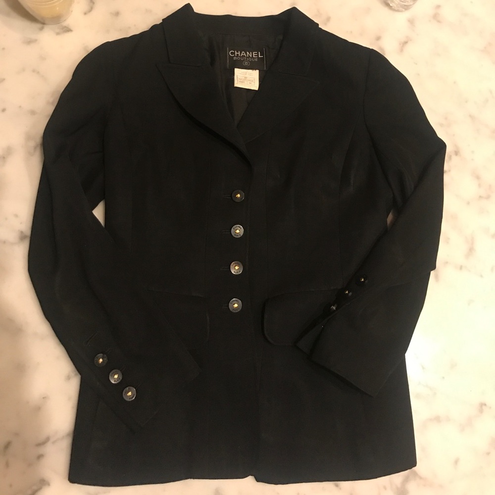 Chanel Spring 1997 Silk 4 Button Blazer AS IS