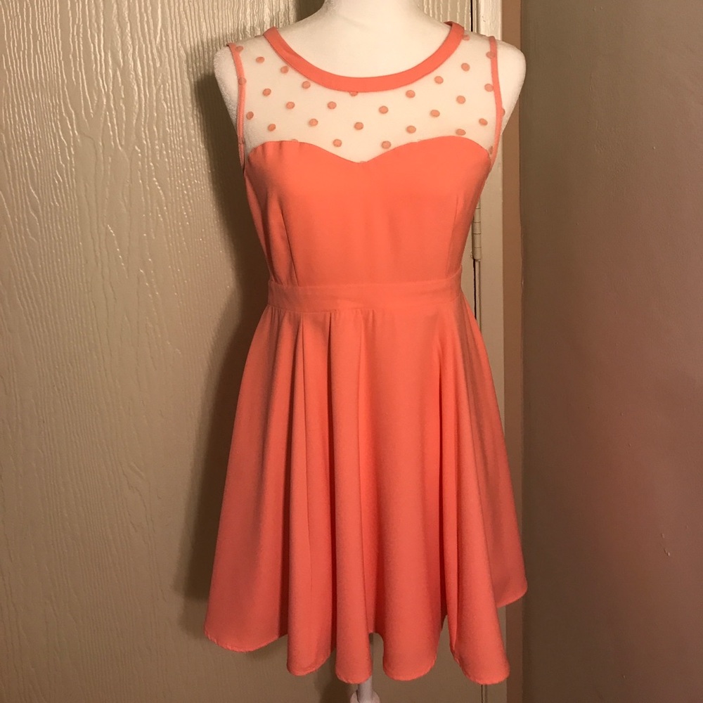 Peach color size medium mini dress