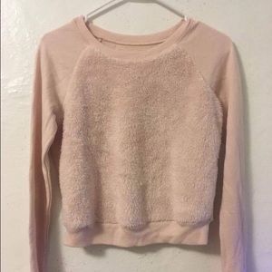 Hollister light pink fuzzy shirt NWOT