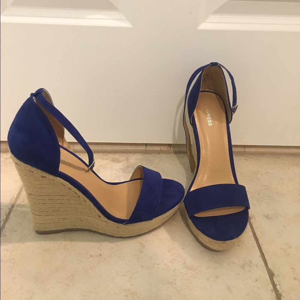 Royal Blue And Tan Heels