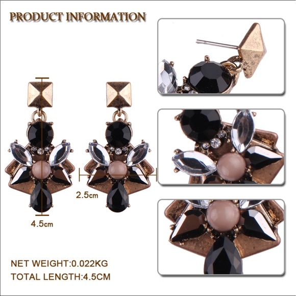 Fashion Hot Brown Boho Statement Earrings Vintage - Picture 2 of 2