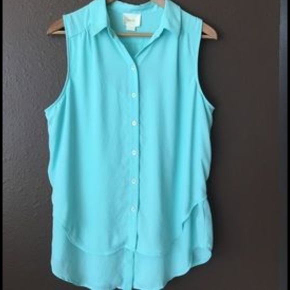 Anthropologie sea foam tie top - Picture 2 of 4