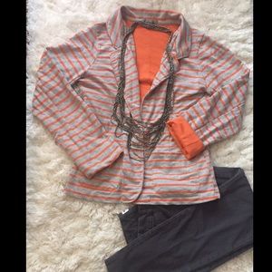 Casual Striped Blazer