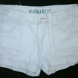 Hydraylic white shorts