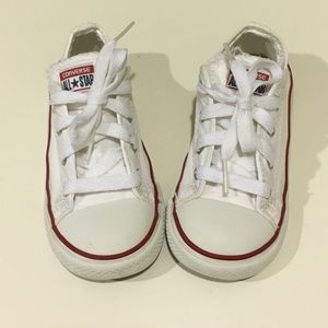 Toddlers white Converse Chucks