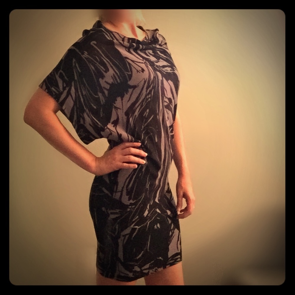 Black and Gray Sweater dress / tunic