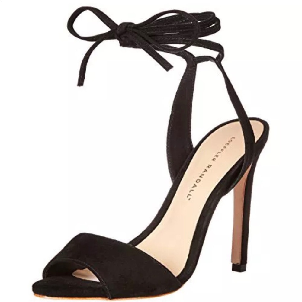 Loeffler Randall Ellie Ankle Tie Heels Black