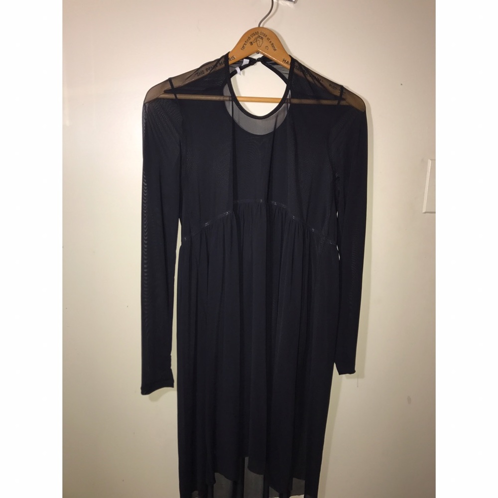 Urban outfitters sheer long sleeve dress