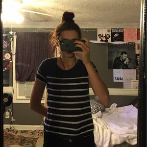 Blue striped crop top!