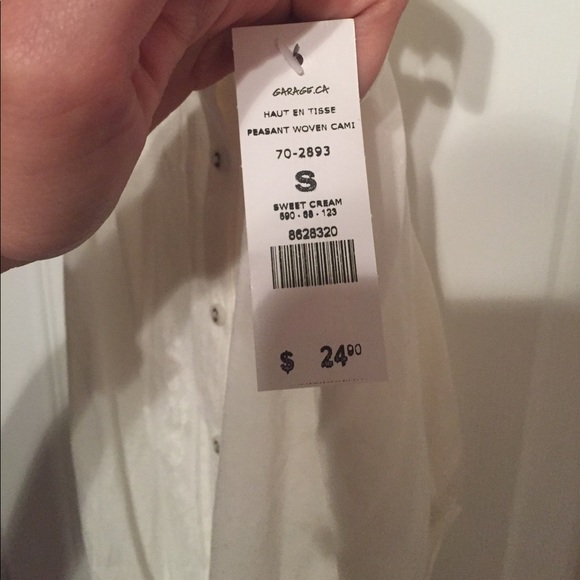 Garage White Tissue Tank Top - Picture 3 of 4