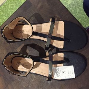 Black and silver Pradal Gurung for Target sandles