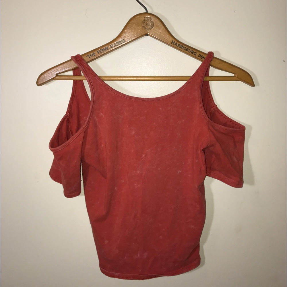 Urban outfitters cut out shoulder crop top