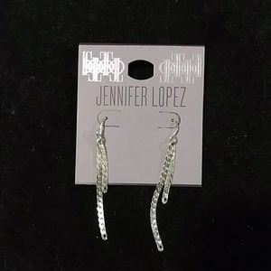 Jennifer Lopez double chain earrings