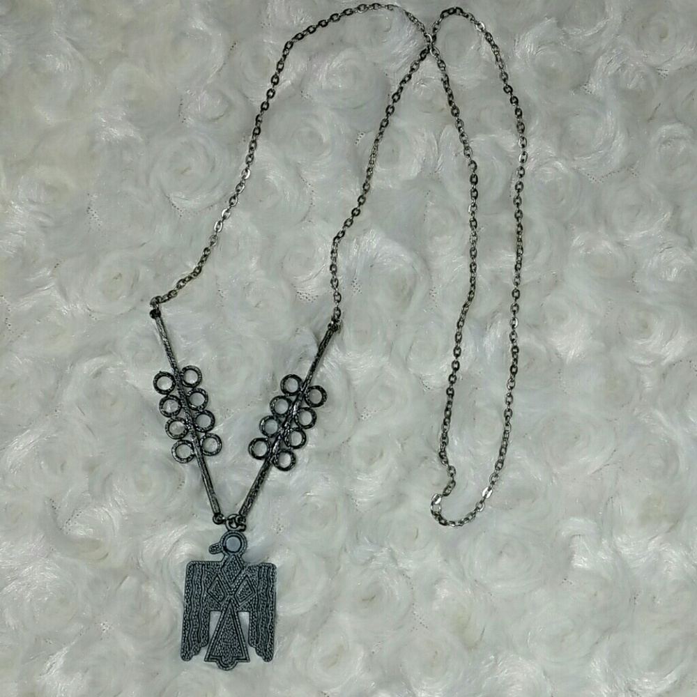 Vintage Boho Thunderbird Tribal Festival Necklace