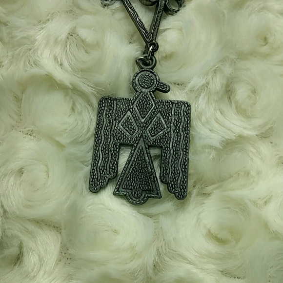 Vintage Boho Thunderbird Tribal Festival Necklace - Picture 3 of 5