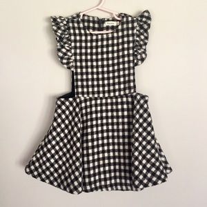 Girls gingham Pinafore style dress