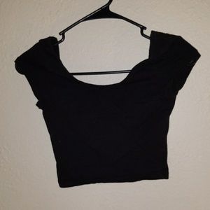 Black crop top