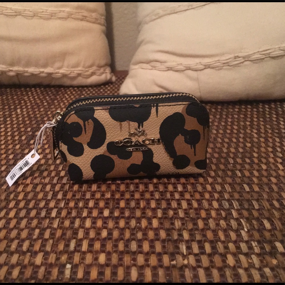 Coach Animal Print Pouch with tags