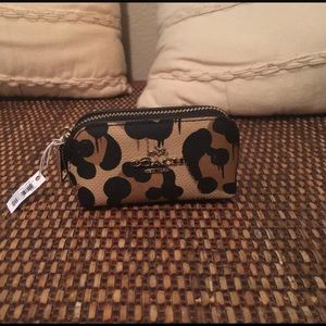 Coach Animal Print Pouch with tags