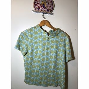 Vintage printed blouse