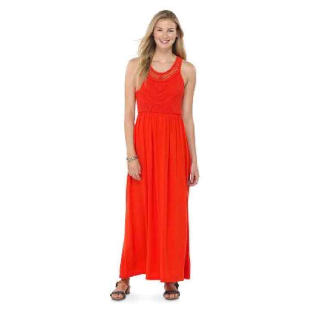 ORANGE KNIT XHILARATION DRESS