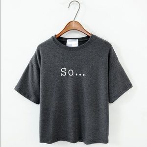 So... Short sleeve Tee -Charcoal