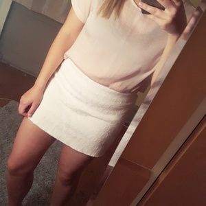 ZARA Trafaluc White mini skirt