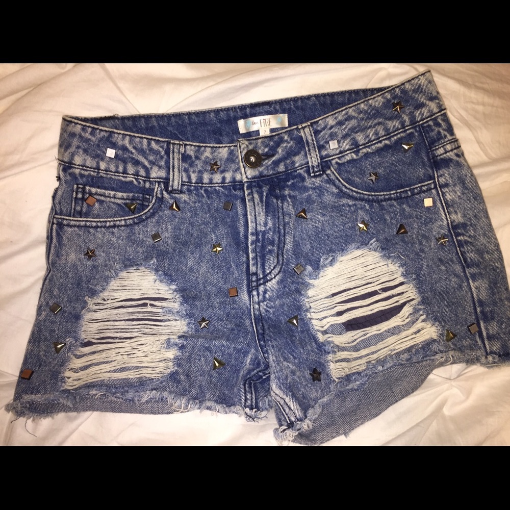Nordstrom denim studded shorts