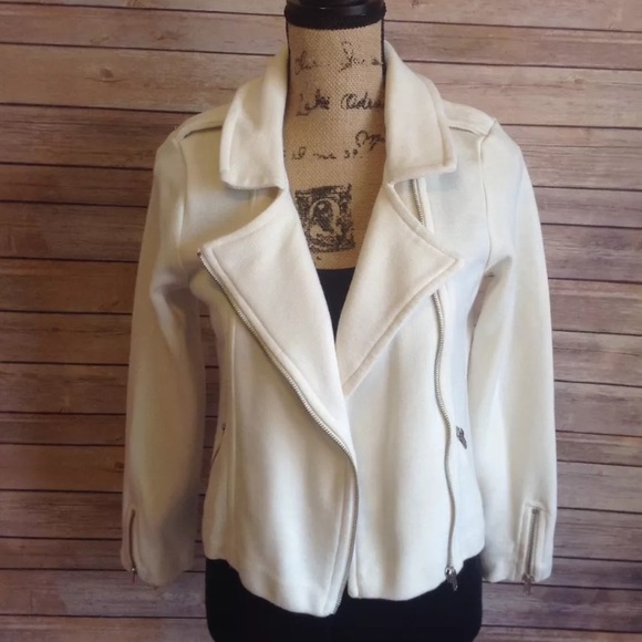 ❗️SOLD❗️H&M white zip up jacket size medium - Picture 2 of 8