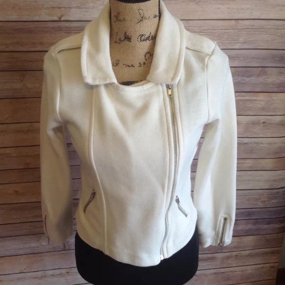 ❗️SOLD❗️H&M white zip up jacket size medium - Picture 3 of 8