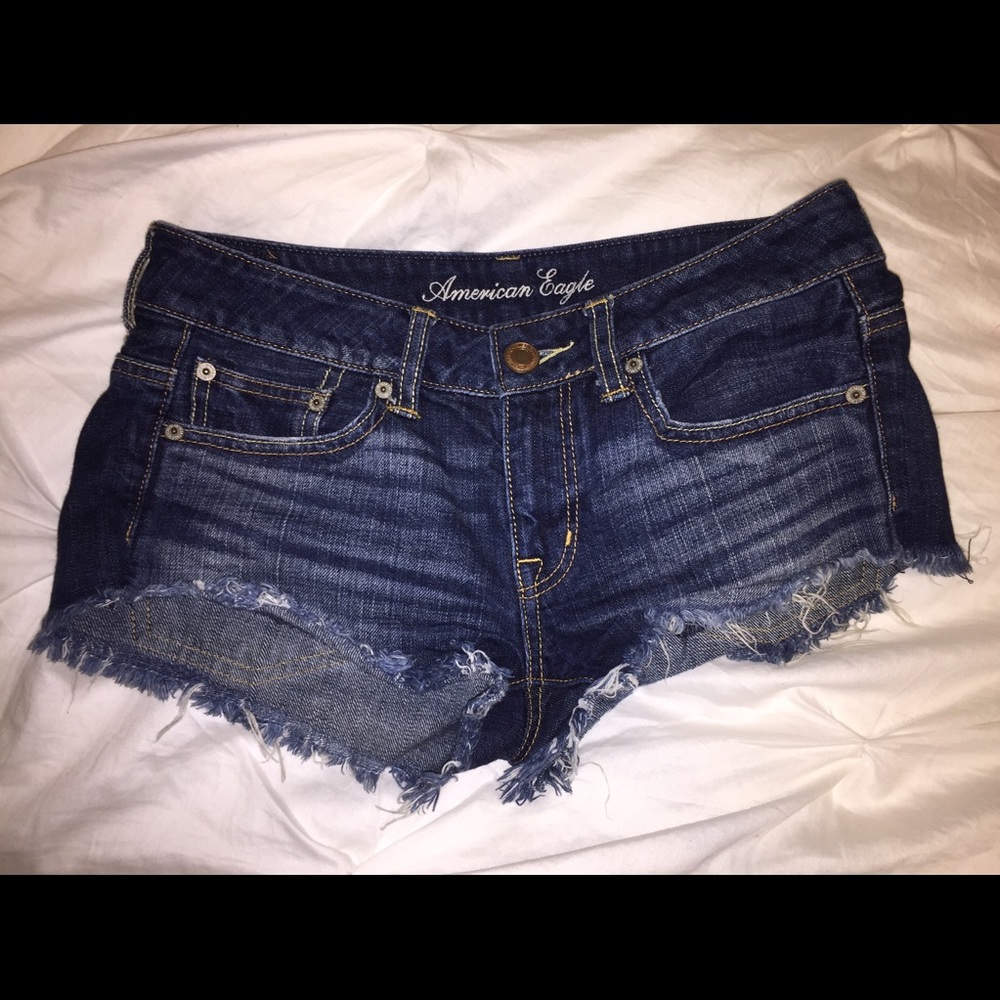 American Eagle denim darkwash cutoffs