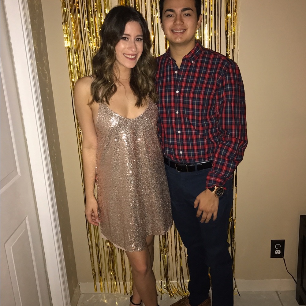 Gold Sequins Dress