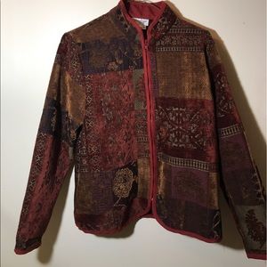 Vintage patch work velvet jacket