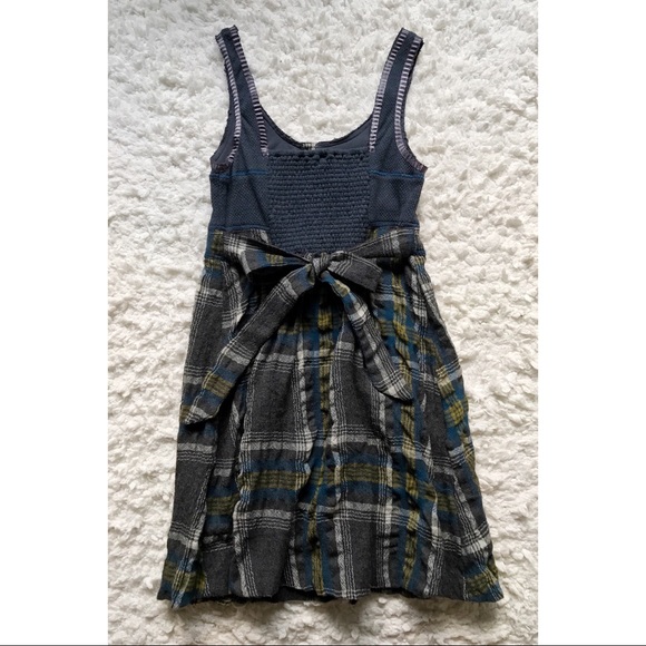 Free People Plaid Button-Up Dress - Picture 4 of 6