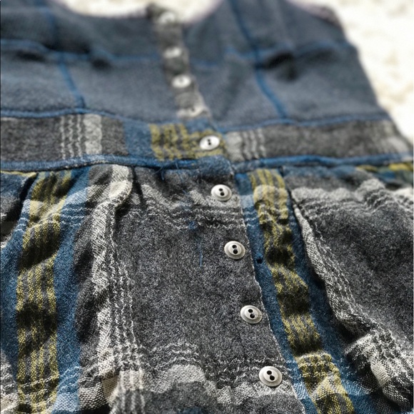 Free People Plaid Button-Up Dress - Picture 5 of 6