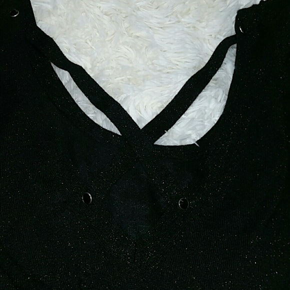 🍭sale🍭Guess glittery puff sleeve knit top - Picture 5 of 8