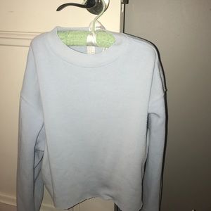 Light blue sweater crop top