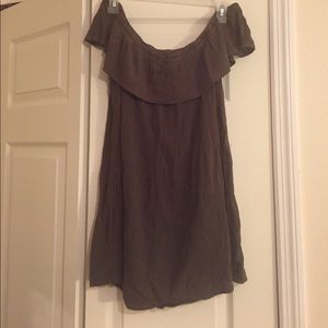*SOLD*Olive Ruffle Dress