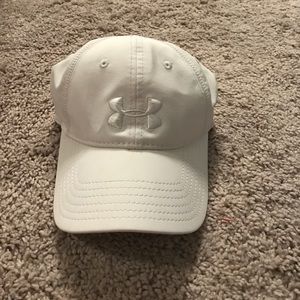White under armour hat