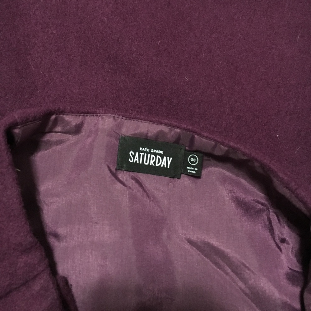 Kate Spade Saturday wool skirt in plum purple - Picture 2 of 5