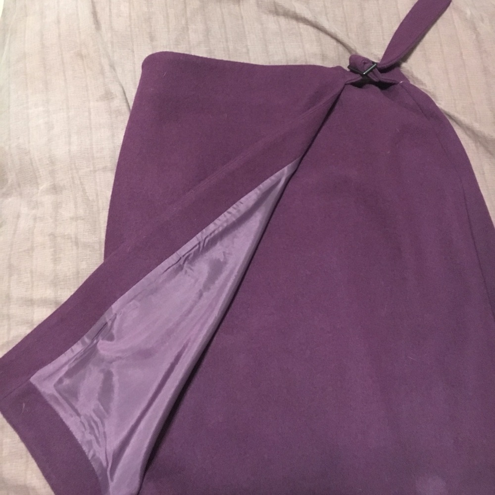 Kate Spade Saturday wool skirt in plum purple - Picture 3 of 5