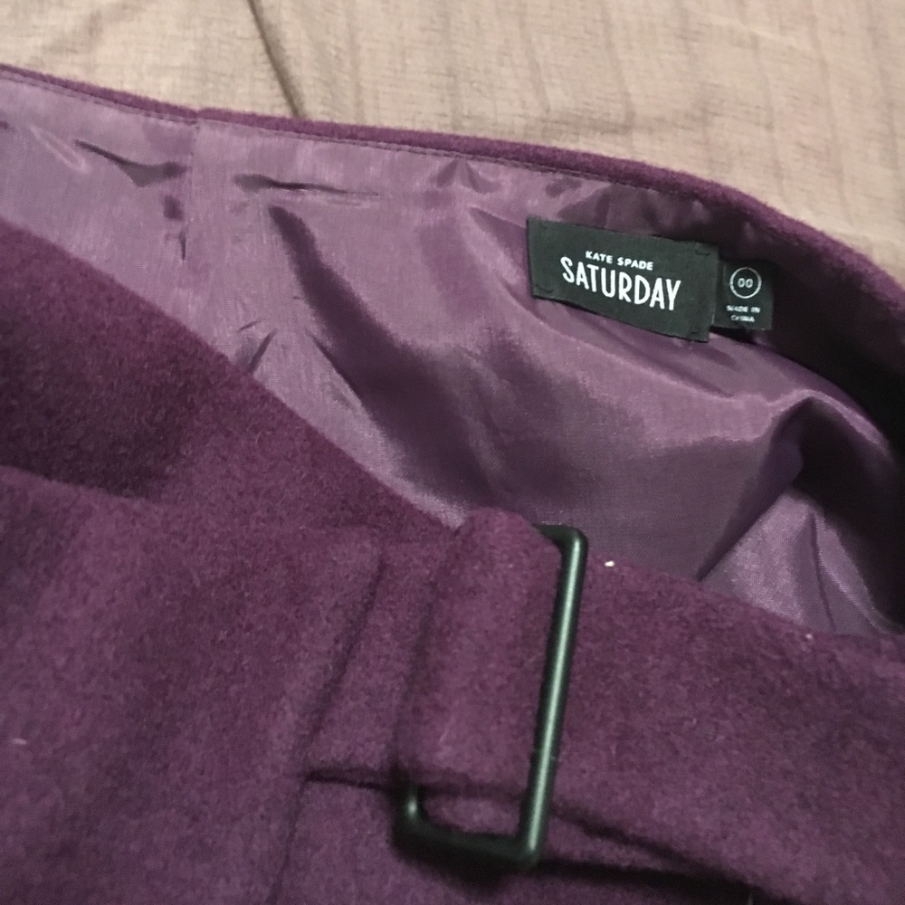 Kate Spade Saturday wool skirt in plum purple - Picture 4 of 5
