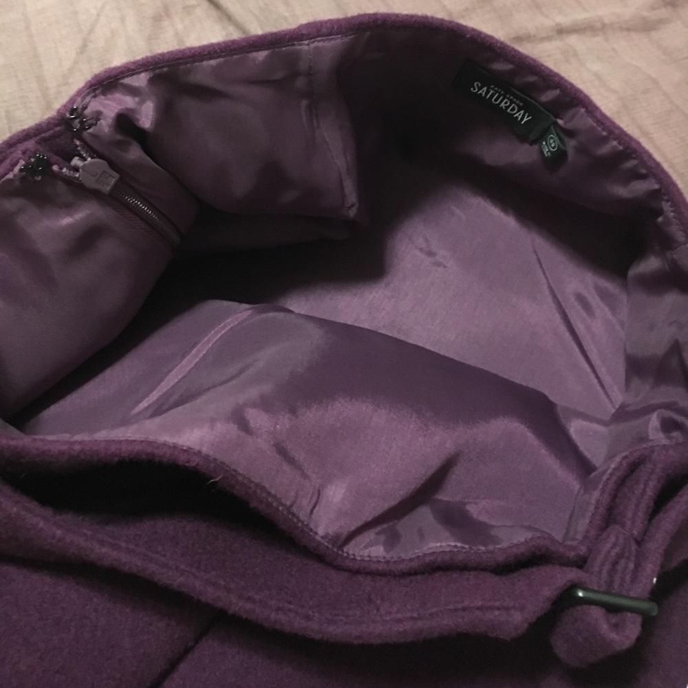 Kate Spade Saturday wool skirt in plum purple - Picture 5 of 5