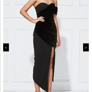 Misha Collection Marietta Velvet Dress Ebony